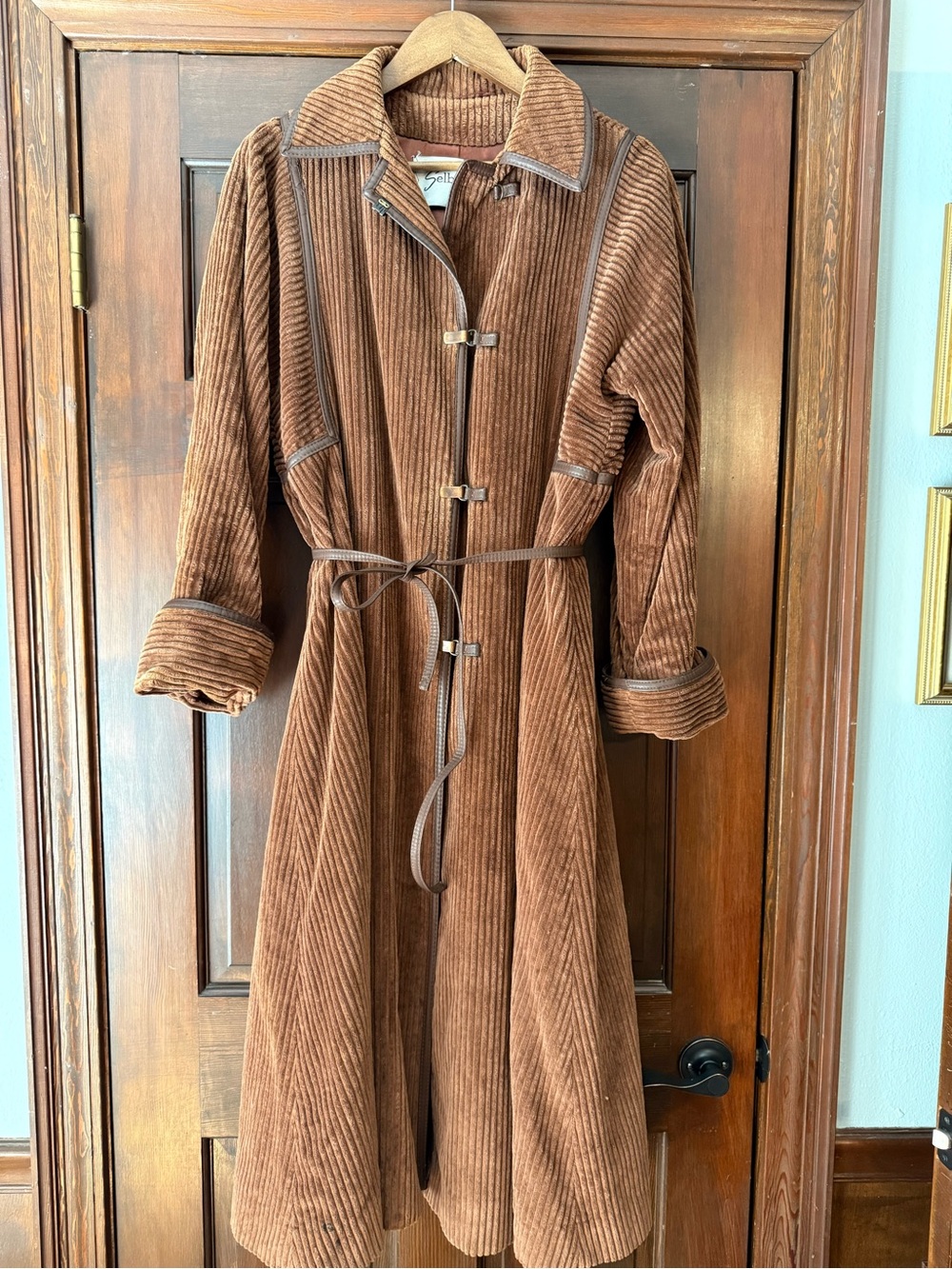 Vintage Cheetahsport Brown Corduroy Trench Coat